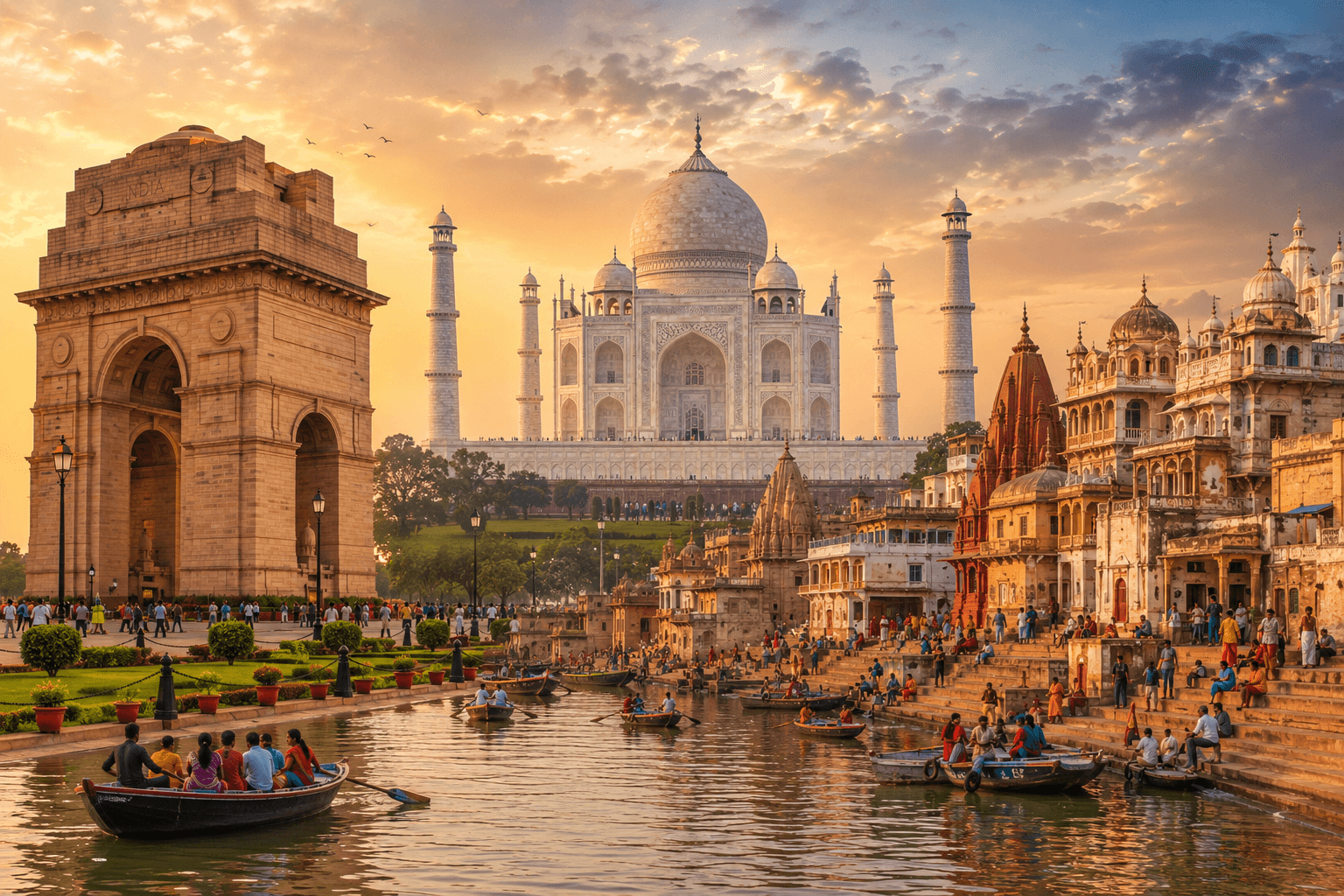 DELHI, AGRA & MATHURA